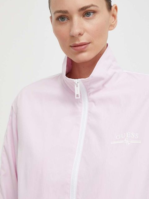 Guess kurtka ARLETH damska kolor różowy przejściowa V4GL01 WG2Q0