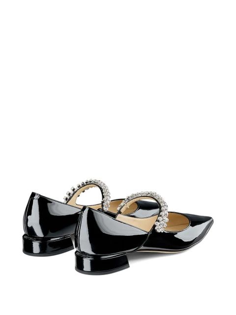 Jimmy Choo Bing leather ballerina shoes - Black