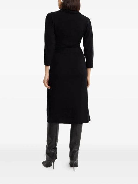 Yves Salomon turtleneck belted dress - Black