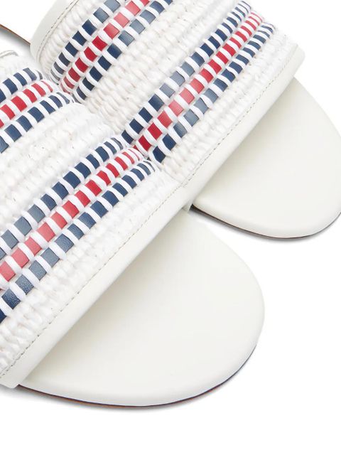 Casadei Amalfi woven flat sandals - White