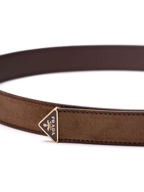 Prada logo-buckle leather belt - Brown - zdjęcie produktu nr 2