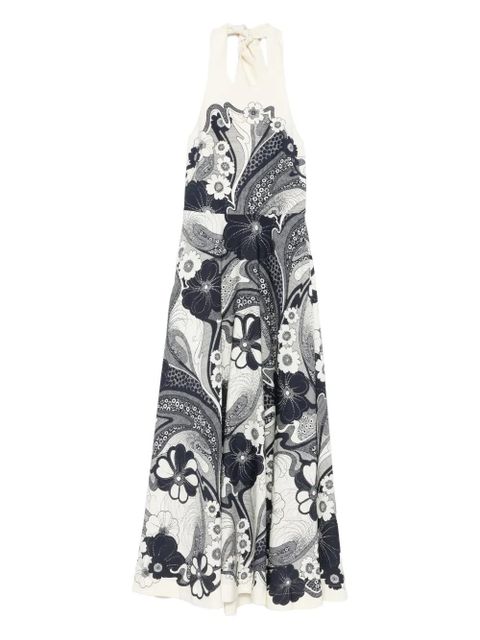 ALEMAIS floral-print halter-neck maxi dress - Neutrals