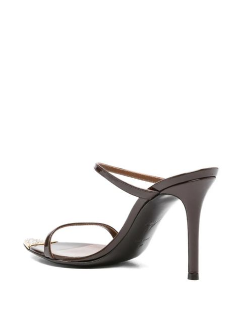 Giuseppe Zanotti 100mm embellished stiletto heeled sandals - Brown