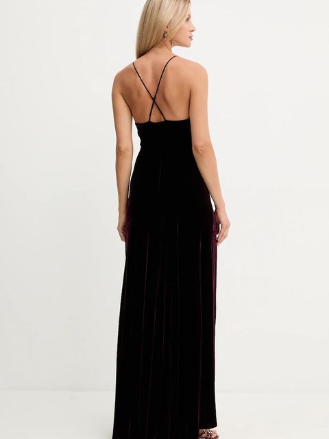 Forte Forte sukienka z dodatkiem jedwabiu kolor bordowy maxi rozkloszowana 14351.mydress - zdjęcie produktu nr 2