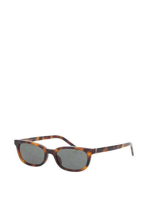 Saint Laurent Eyewear geometric logo sunglasses - Brown - zdjęcie produktu nr 2