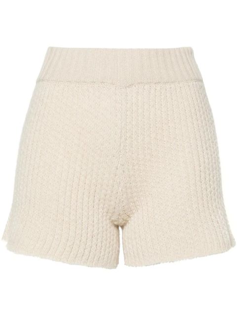 Alanui Finest ribbed-knit shorts - Neutrals - zdjęcie produktu nr 1