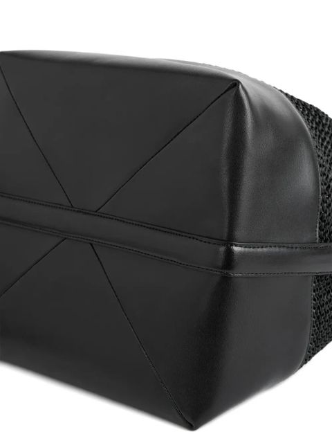 TOTEME belted woven tote bag - Black