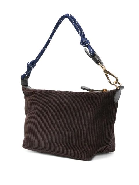 Miu Miu corduroy logo shoulder bag - Brown