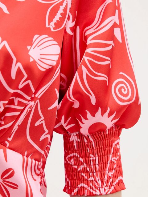 Never Fully Dressed sukienka kolor czerwony maxi prosta NFDDR2181