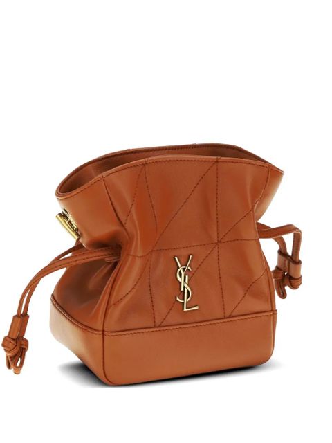 Saint Laurent mini Jamie leather clutch bag - Brown - zdjęcie produktu nr 1