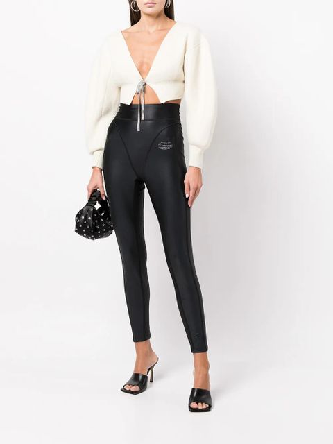 Alexander Wang V-neck cropped cardigan - Neutrals