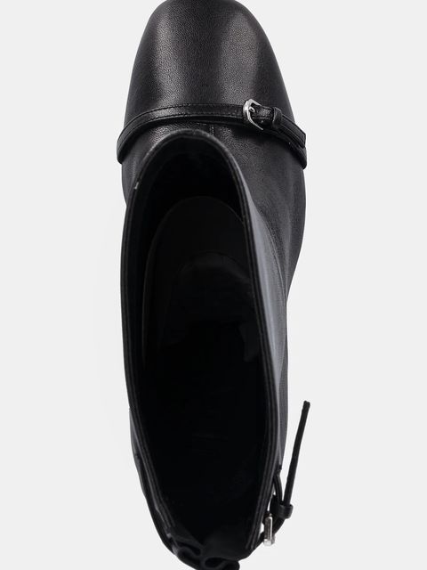 Answear.LAB botki skórzane kolor czarny na szpilce