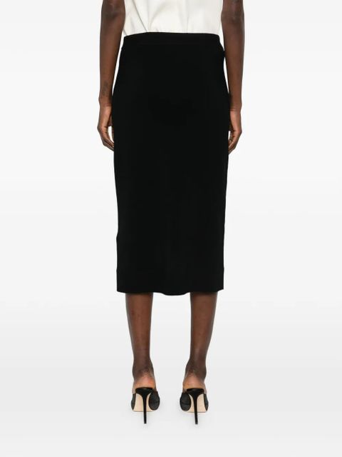 Victoria Beckham button-detail midi skirt - Black