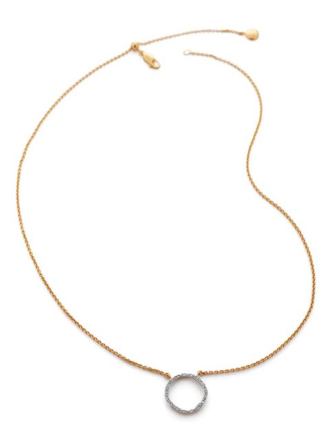 Monica Vinader Riva crystal-embellished necklace - Gold - zdjęcie produktu nr 1