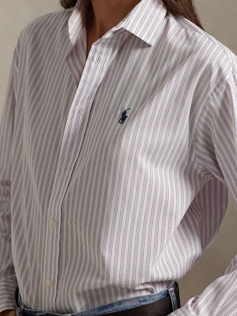 Polo Ralph Lauren koszula bawełniana damska kolor biały relaxed z kołnierzykiem klasycznym 211910743