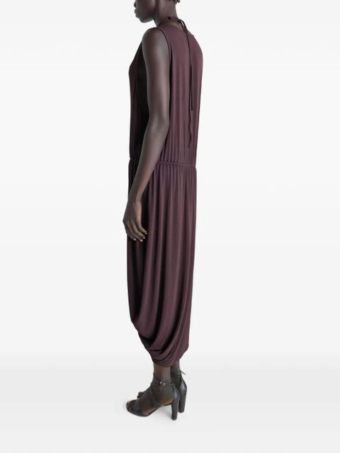LEMAIRE draped V-neck midi dress - Purple