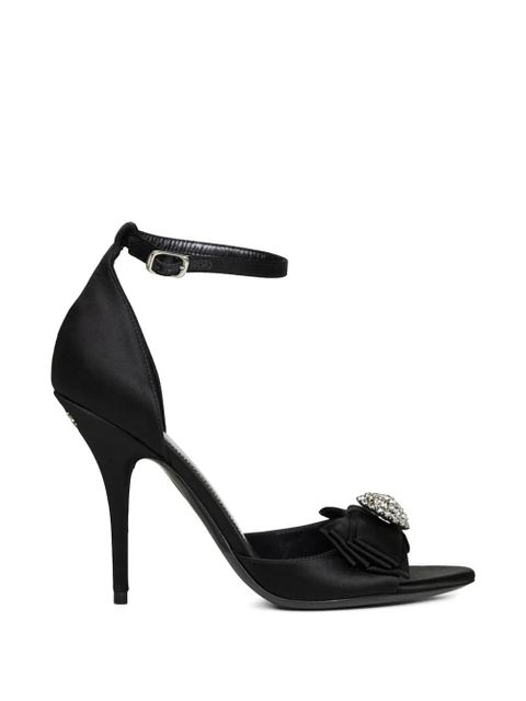 Balenciaga Avenue rhinestone-embellished bow sandals - Black - zdjęcie produktu nr 1