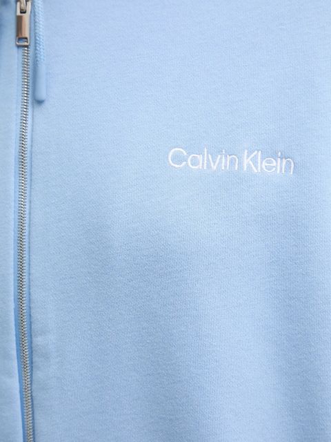 Calvin Klein Underwear bluza lounge damska kolor niebieski z kapturem gładka LV00QS7513