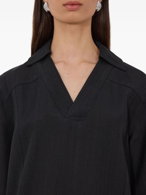 LouLou de Saison Ermo open-neck top - Black