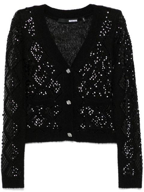 ROTATE BIRGER CHRISTENSEN sequin-embellished cardigan - Black