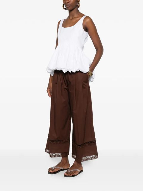 TWINSET lace trim trousers - Brown - zdjęcie produktu nr 2