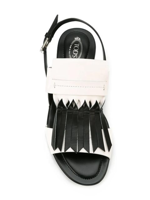 Tod's fringed flat sandals - Black - zdjęcie produktu nr 2