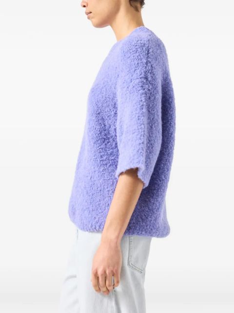 American Vintage Zolly short-sleeve round-neck sweater - Purple