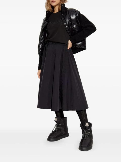 Moncler padded wool cardigan - Black