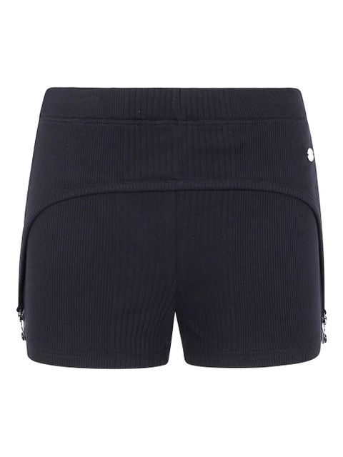 Jean Paul Gaultier ribbed garter-detail shorts - Black - zdjęcie produktu nr 1