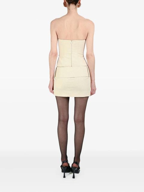 Rowen Rose ruched-bustier top - Neutrals