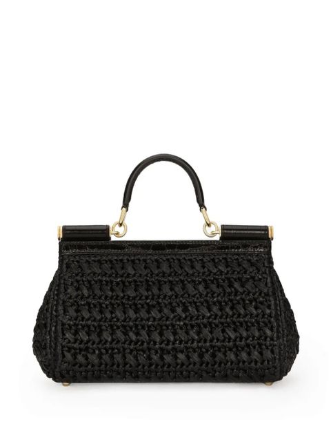 Dolce & Gabbana Sicily interwoven mini bag - Black - zdjęcie produktu nr 2