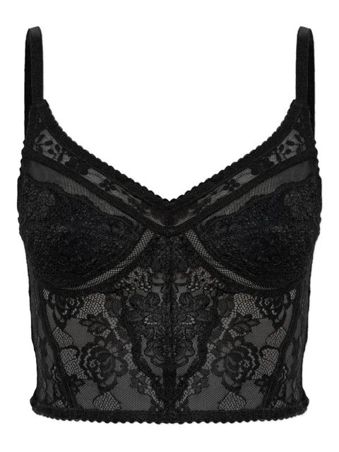 Self-Portrait lace panel top - Black - zdjęcie produktu nr 1