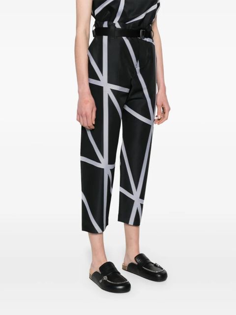 132 5. Issey Miyake NO.5 jacquard trousers - Black