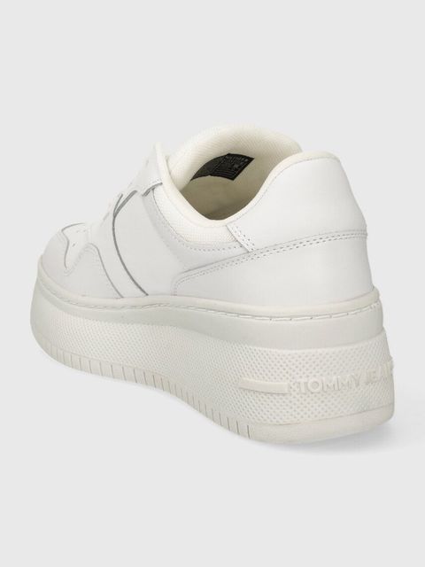 Tommy Jeans sneakersy TJW RETRO BASKET FLATFORM ESS kolor biały EN0EN02506 - zdjęcie produktu nr 2