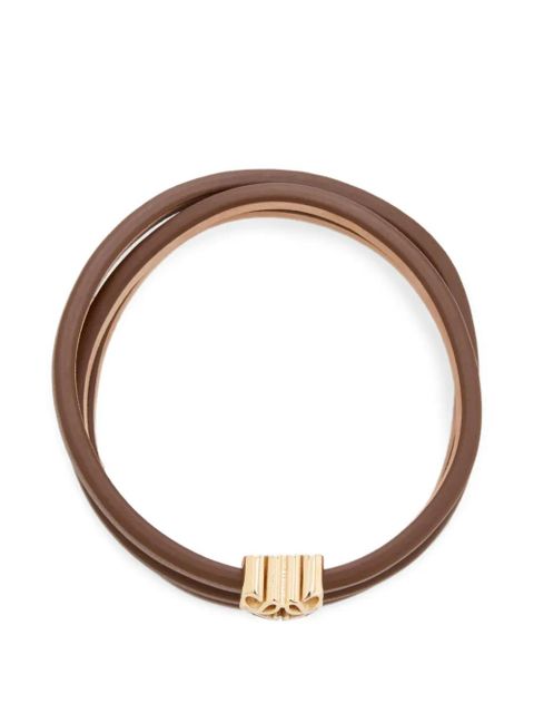 LOEWE Anagram Bombé twist leather bracelet - Gold - zdjęcie produktu nr 2