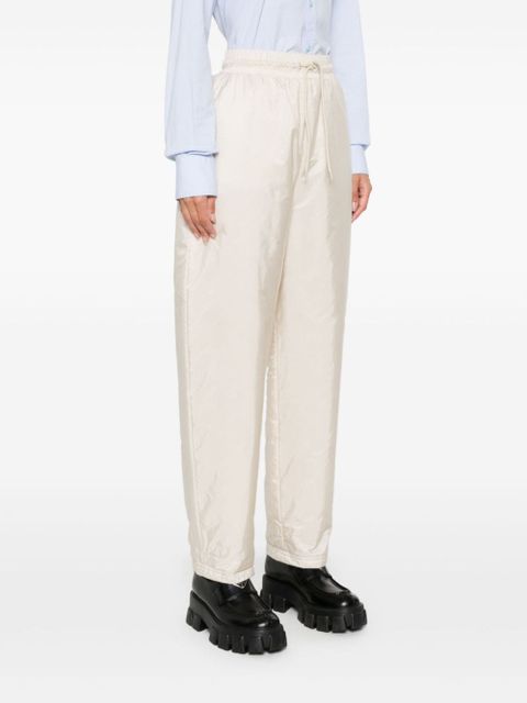 Prada enamel triangle-logo trousers - Neutrals
