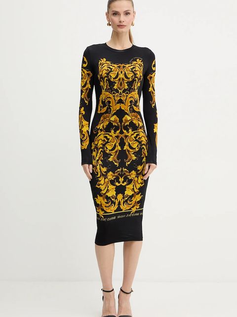 Versace Jeans Couture sukienka kolor czarny mini dopasowana 79HAO9P0 JS524 - zdjęcie produktu nr 1