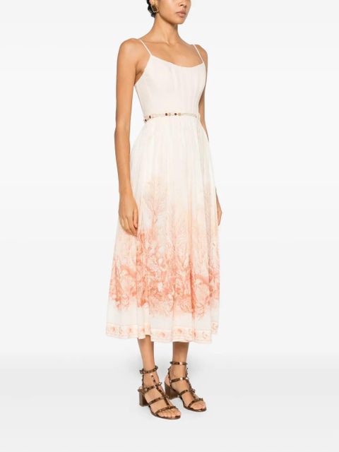 ZIMMERMANN The Wanderlust print midi dress - White