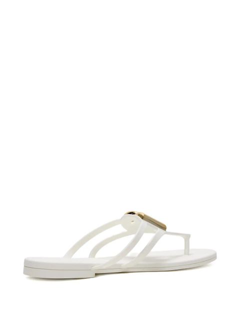 Dolce & Gabbana logo-plaque sandals - White