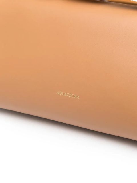 Aquazzura Twist leather clutch bag - Brown