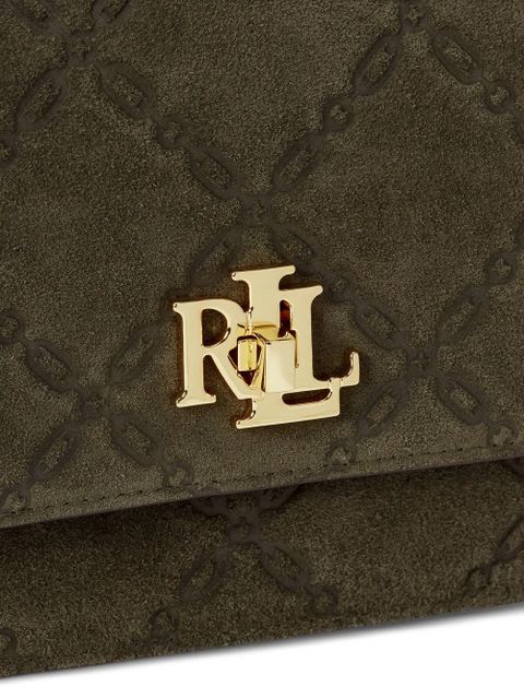 Lauren Ralph Lauren medium Sophee embossed logo cross body bag - Green