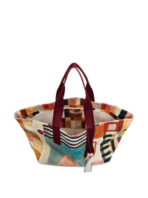 ALEMAIS x LRNCE large Michelle printed tote bag - Neutrals