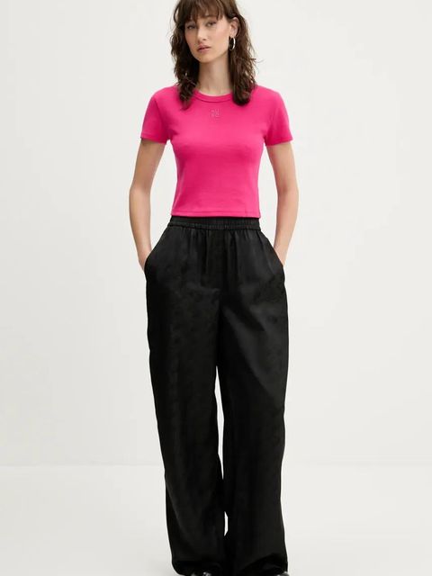 HUGO t-shirt damski kolor różowy 50512000