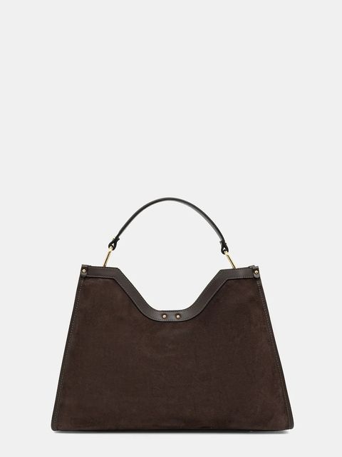 Answear.LAB torebka zamszowa kolor brązowy