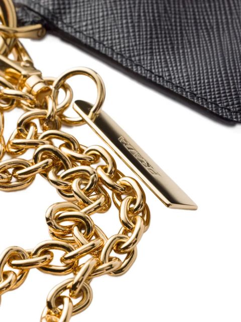 Prada logo leather wallet - Black