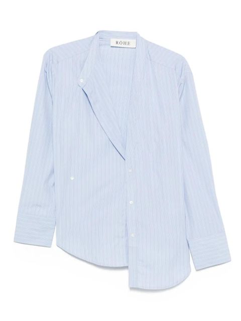 Róhe striped asymmetrical cotton shirt - Blue - zdjęcie produktu nr 1