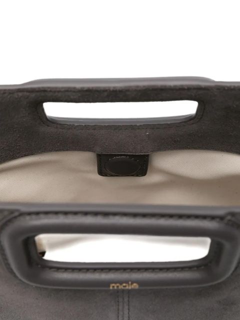 Maje M fringed suede cross body bag - Grey