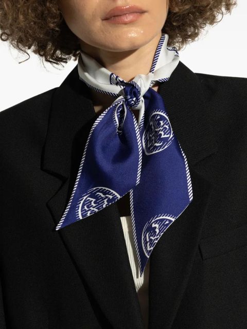 Tory Burch printed neck scarf - Blue