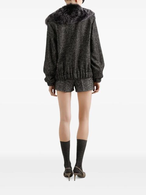 Dolce & Gabbana herringbone tweed shorts - Black