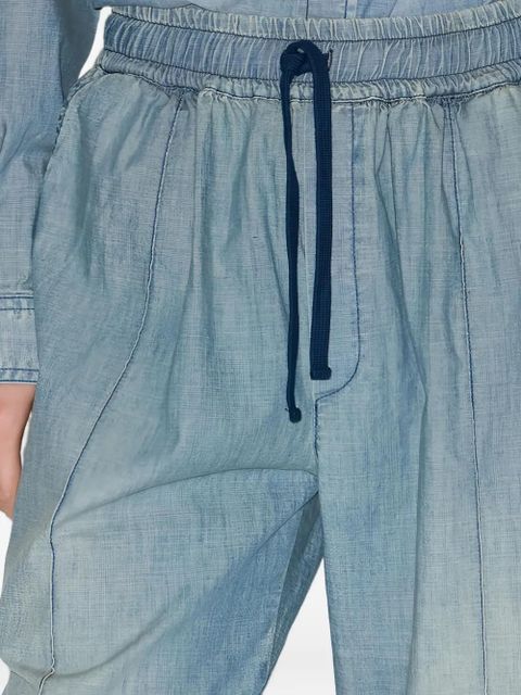MARANT ÉTOILE drawstring elastic catalia trousers - Blue